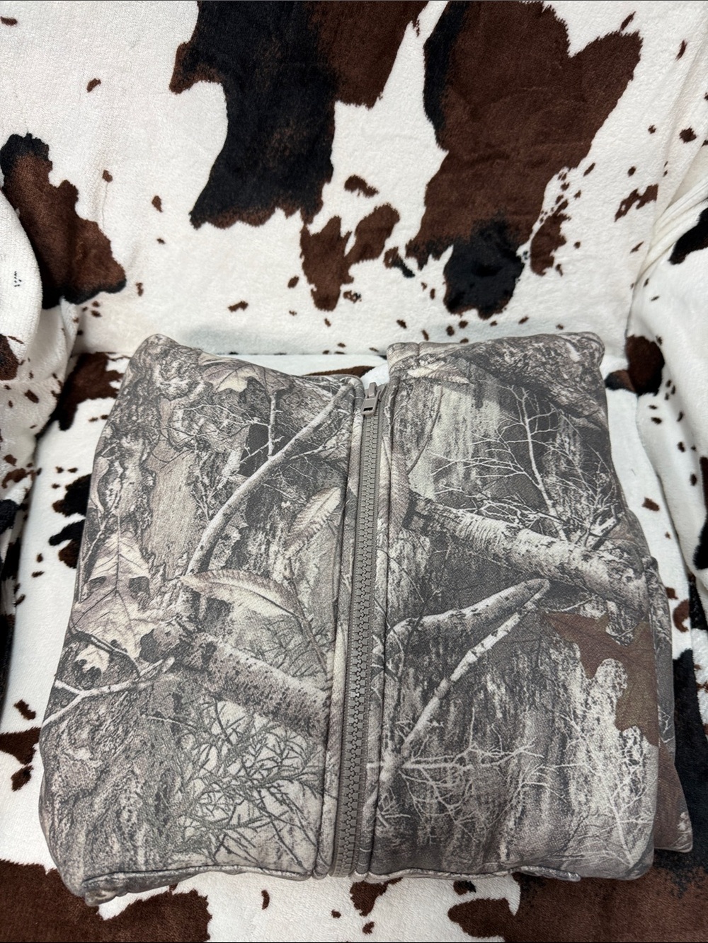 Women's Gray Camouflage Zip Hoodie